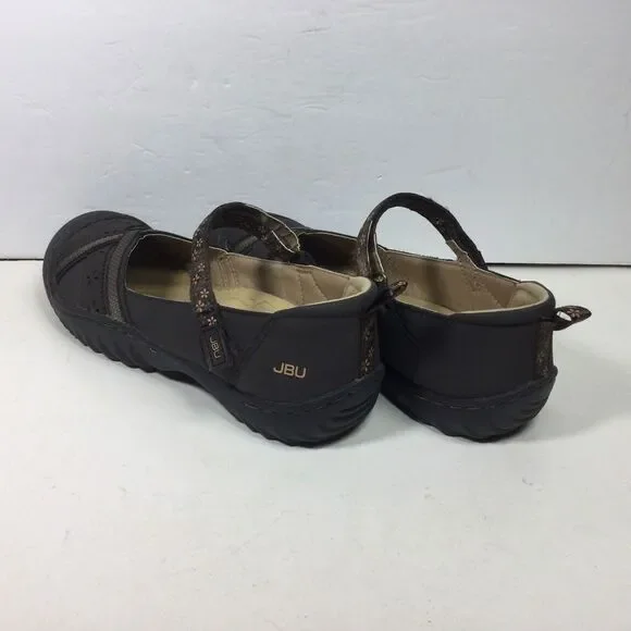 JBU Shoes‎ Womens 8 M Copenhagen Mary Jane Brown Comfort Hook & Loop Round - Picture 4 of 8